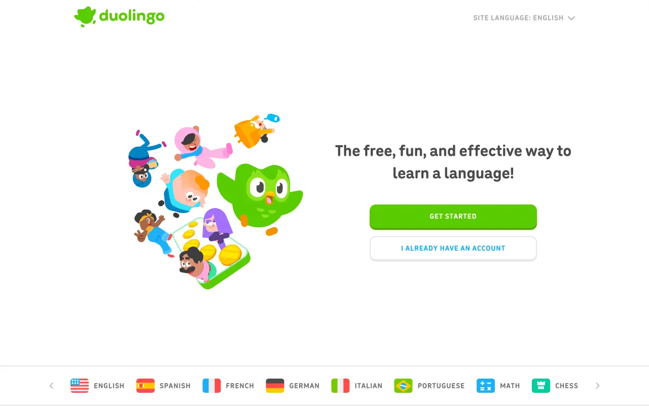 Duolingo — produktskærmbillede