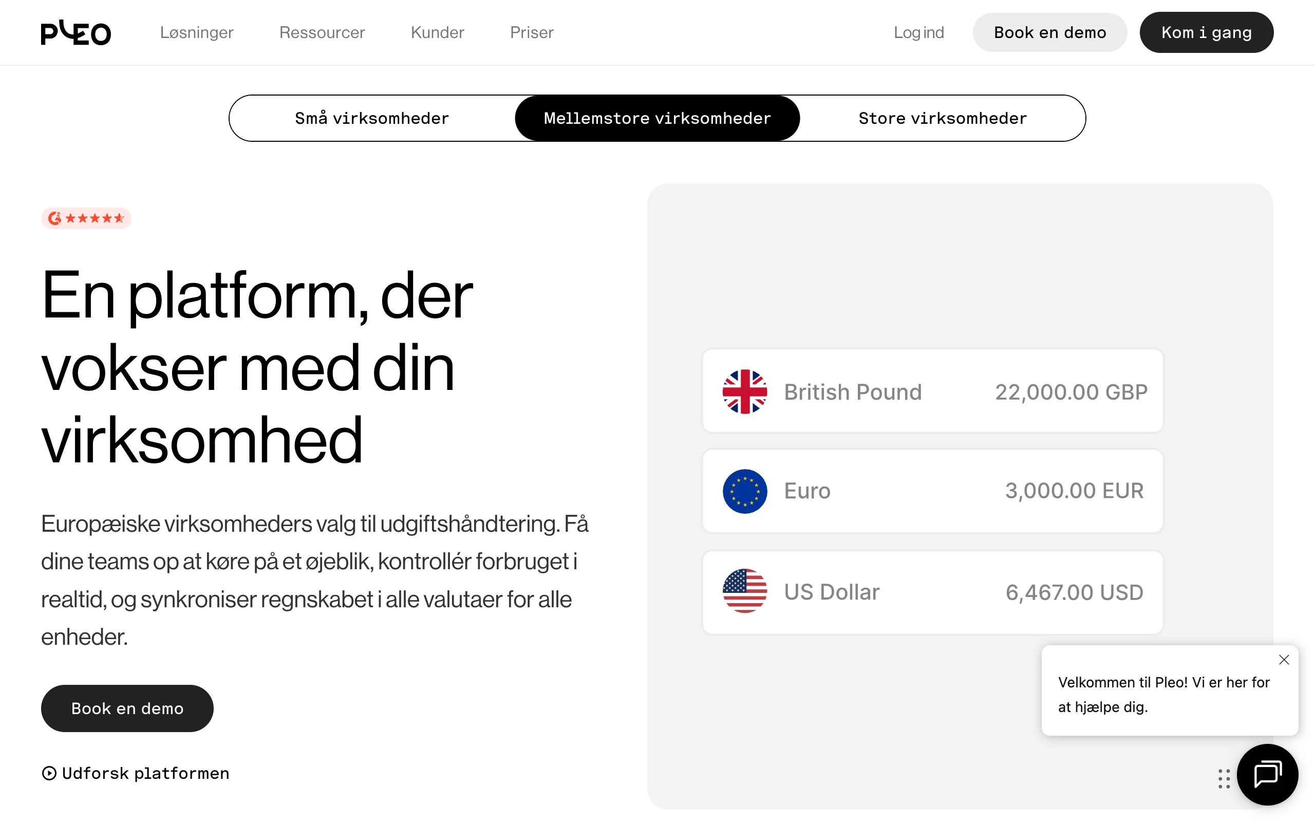 Pleo — produktskærmbillede